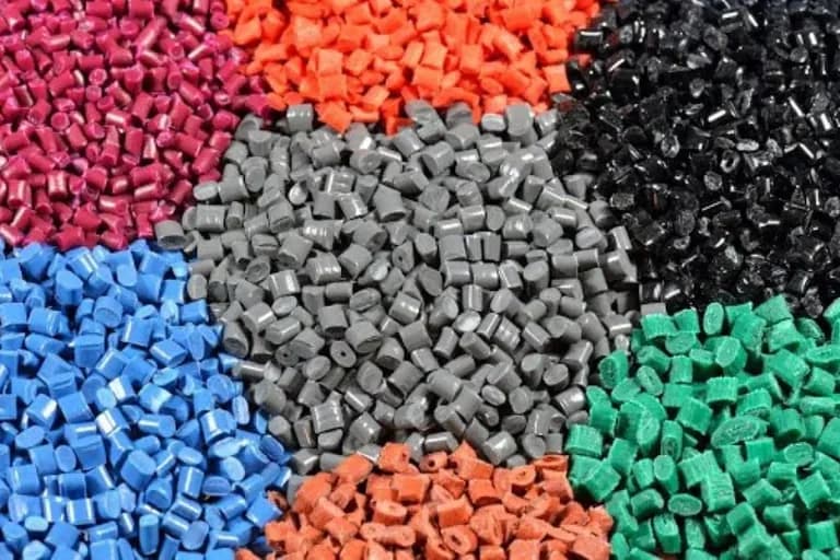 Coloured PVC compound granules used to produce cable insulation